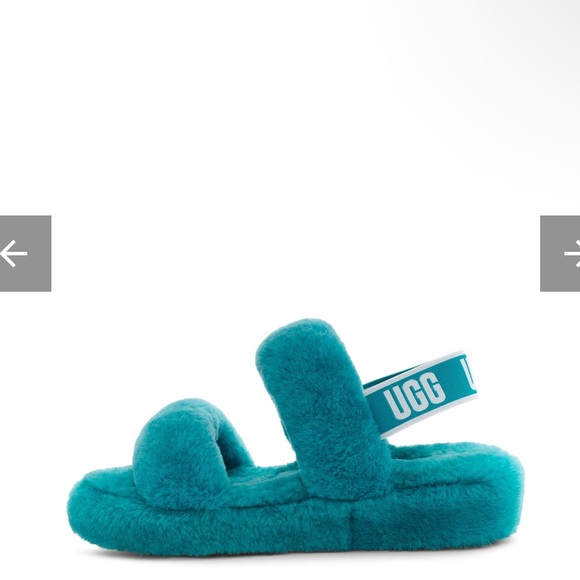UGG Women Slides - Oh Yeah - Aquatic Blue - Picture 4 of 9